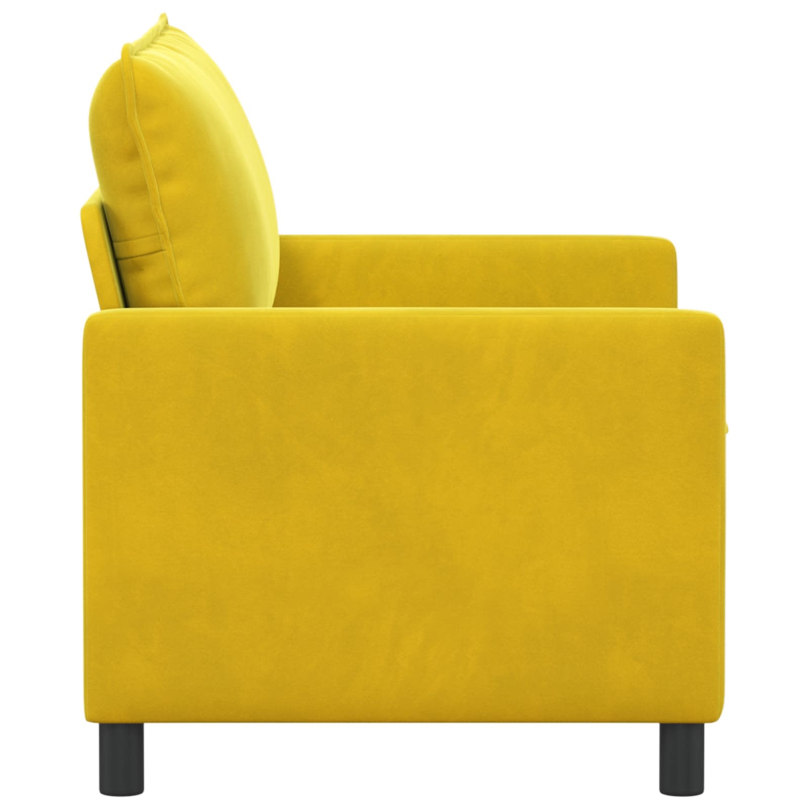 vidaXL Sofa żółty 126 x 81 x 87,5 cm Welur