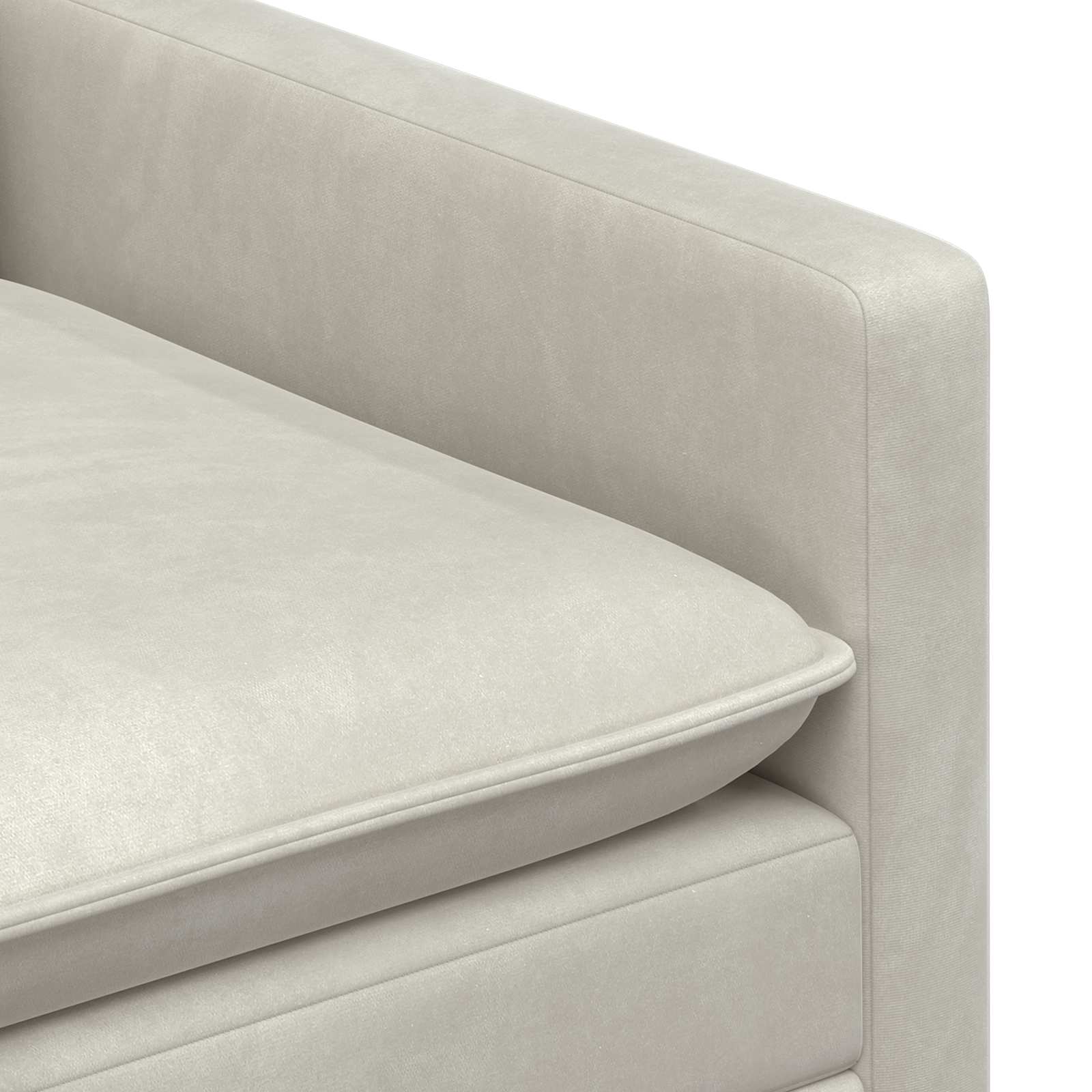 vidaXL Sofa kremowy 126 x 81 x 87,5 cm Welur