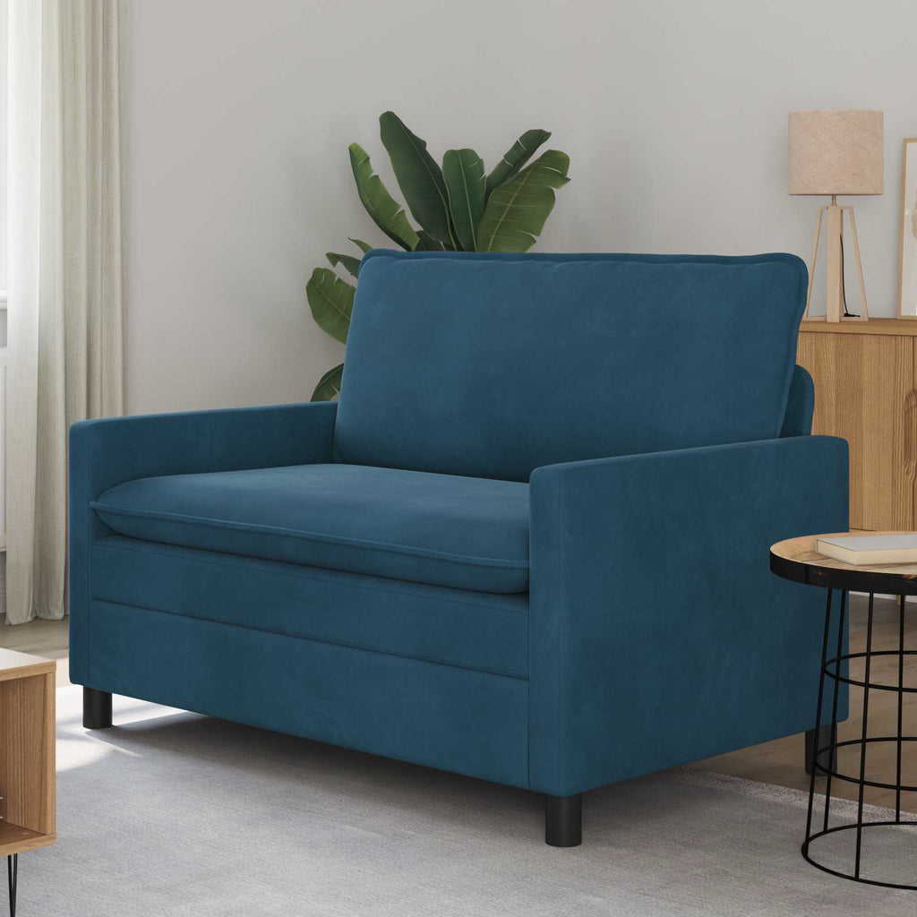 vidaXL Sofa niebieski 126 x 81 x 87,5 cm Welur