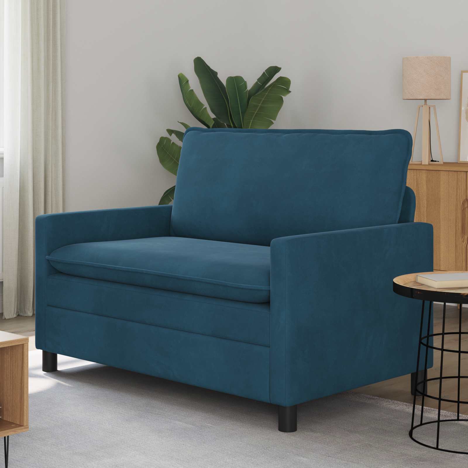 vidaXL Sofa niebieski 126 x 81 x 87,5 cm Welur