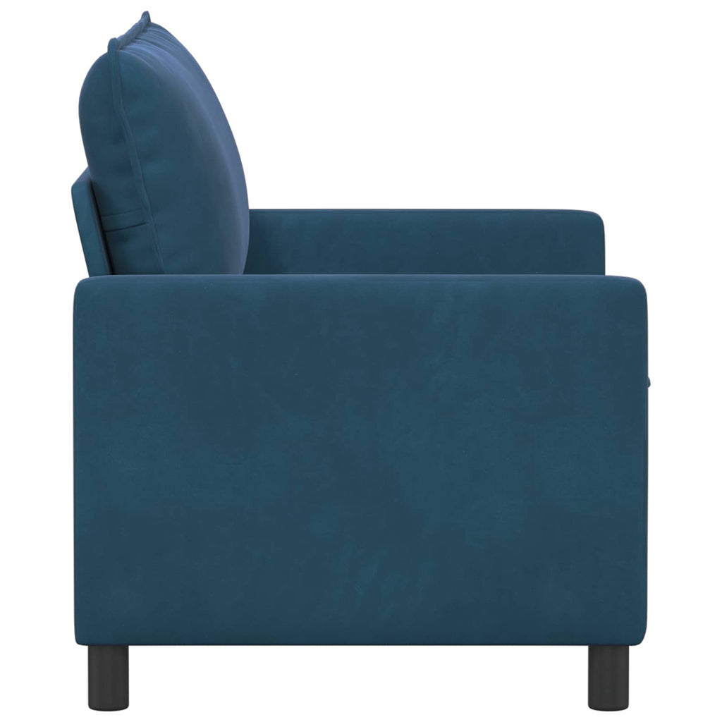 vidaXL Sofa niebieski 126 x 81 x 87,5 cm Welur
