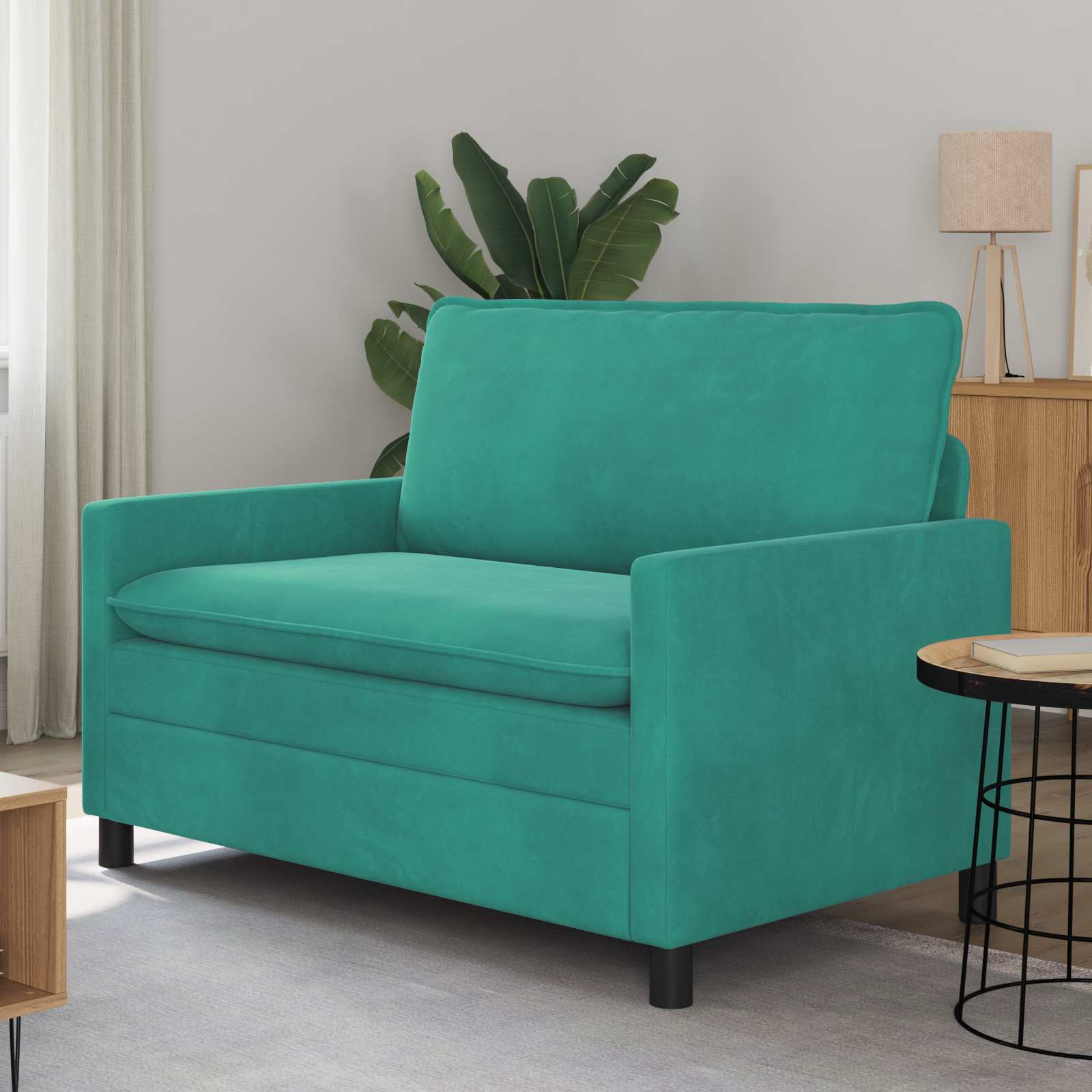 vidaXL Sofa Turkusowy 126 x 81 x 87,5 cm Welur