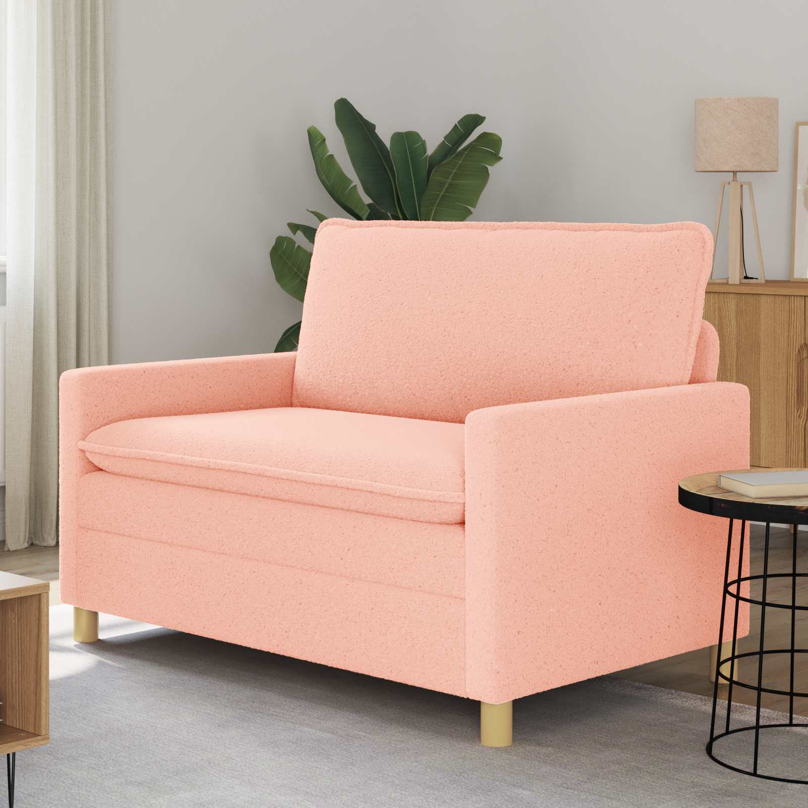 vidaXL Sofa różowy 126 x 81 x 87,5 cm tkanina