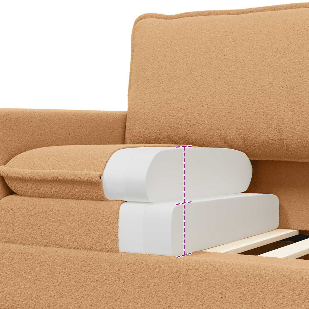 vidaXL Sofa Beżowy 126 x 81 x 87,5 cm tkanina