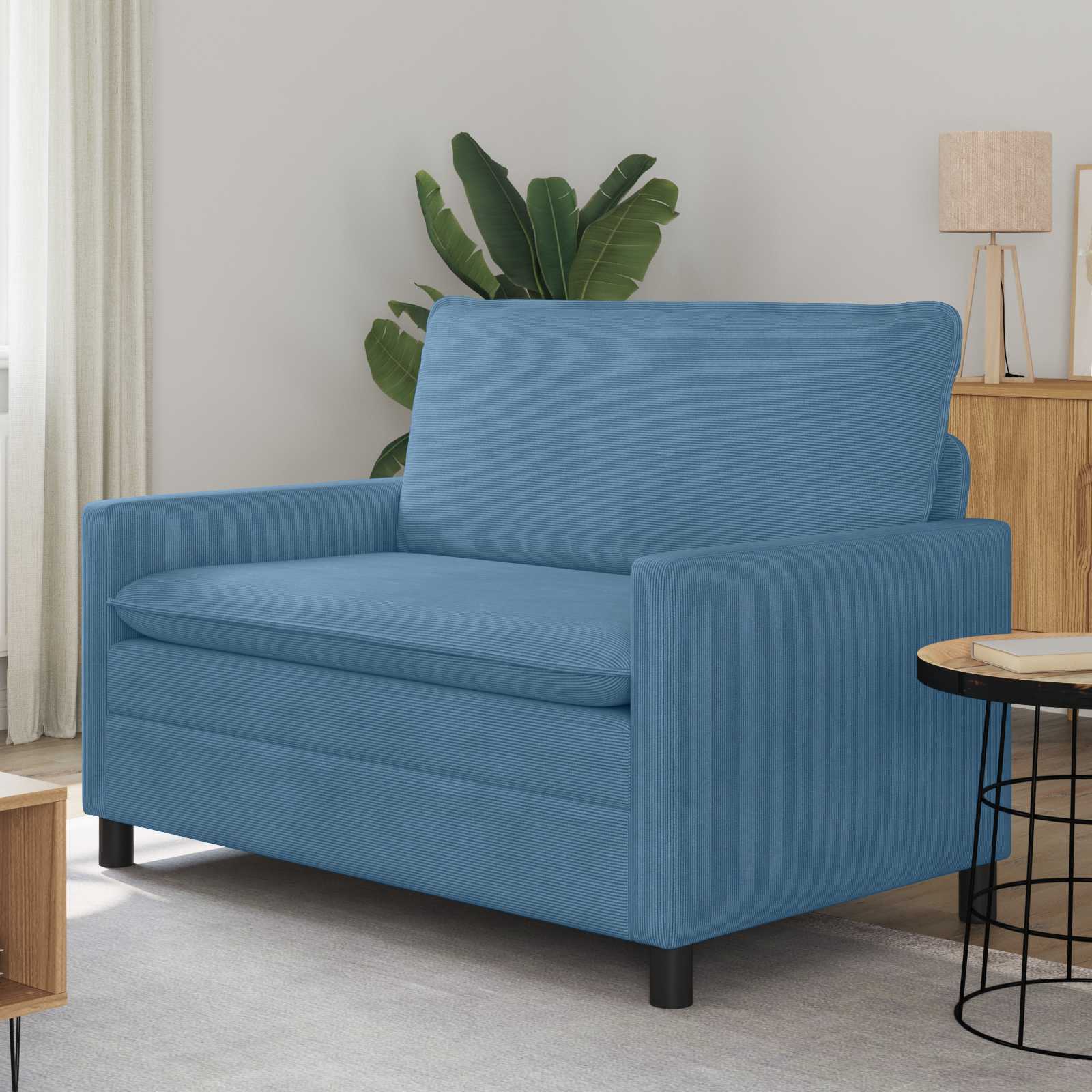 vidaXL Sofa niebieski 126 x 81 x 87,5 cm tkanina