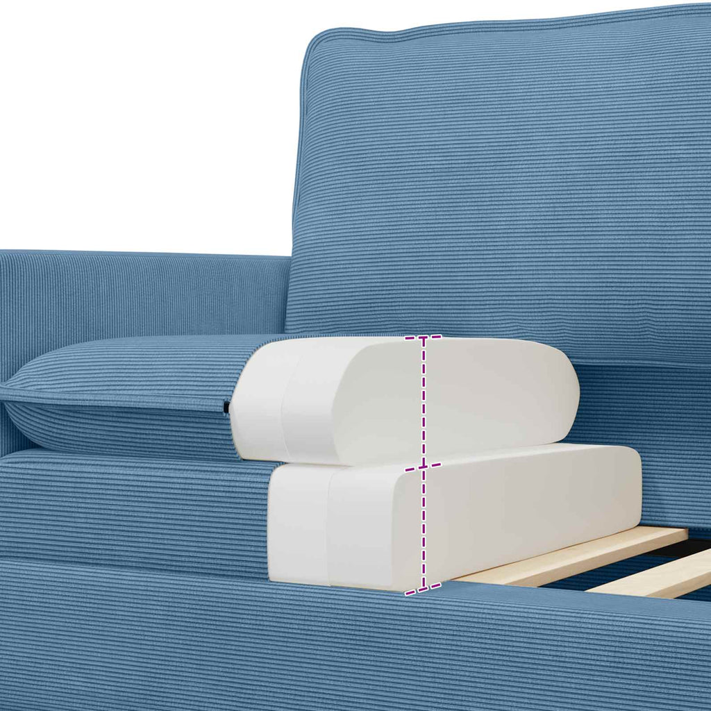vidaXL Sofa niebieski 126 x 81 x 87,5 cm tkanina