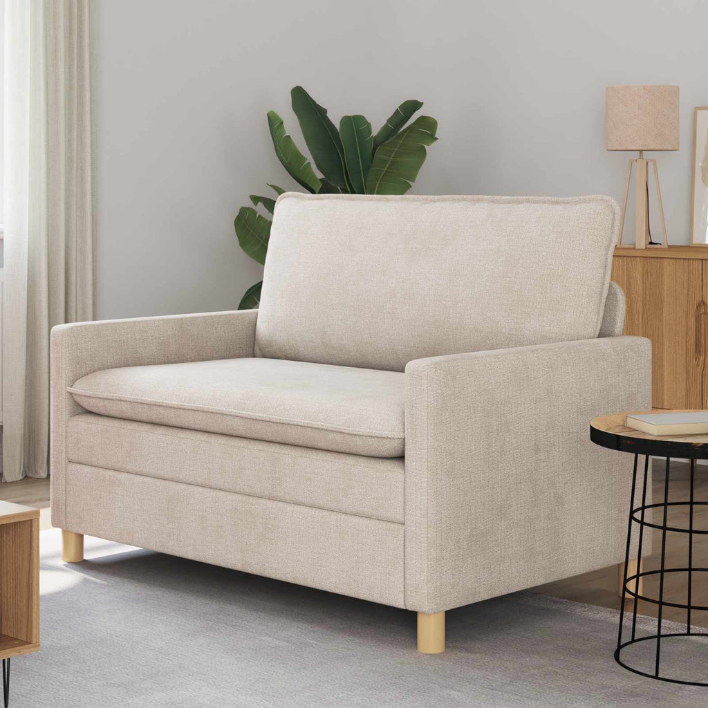 vidaXL Sofa kremowy 126 x 81 x 87,5 cm Poliester