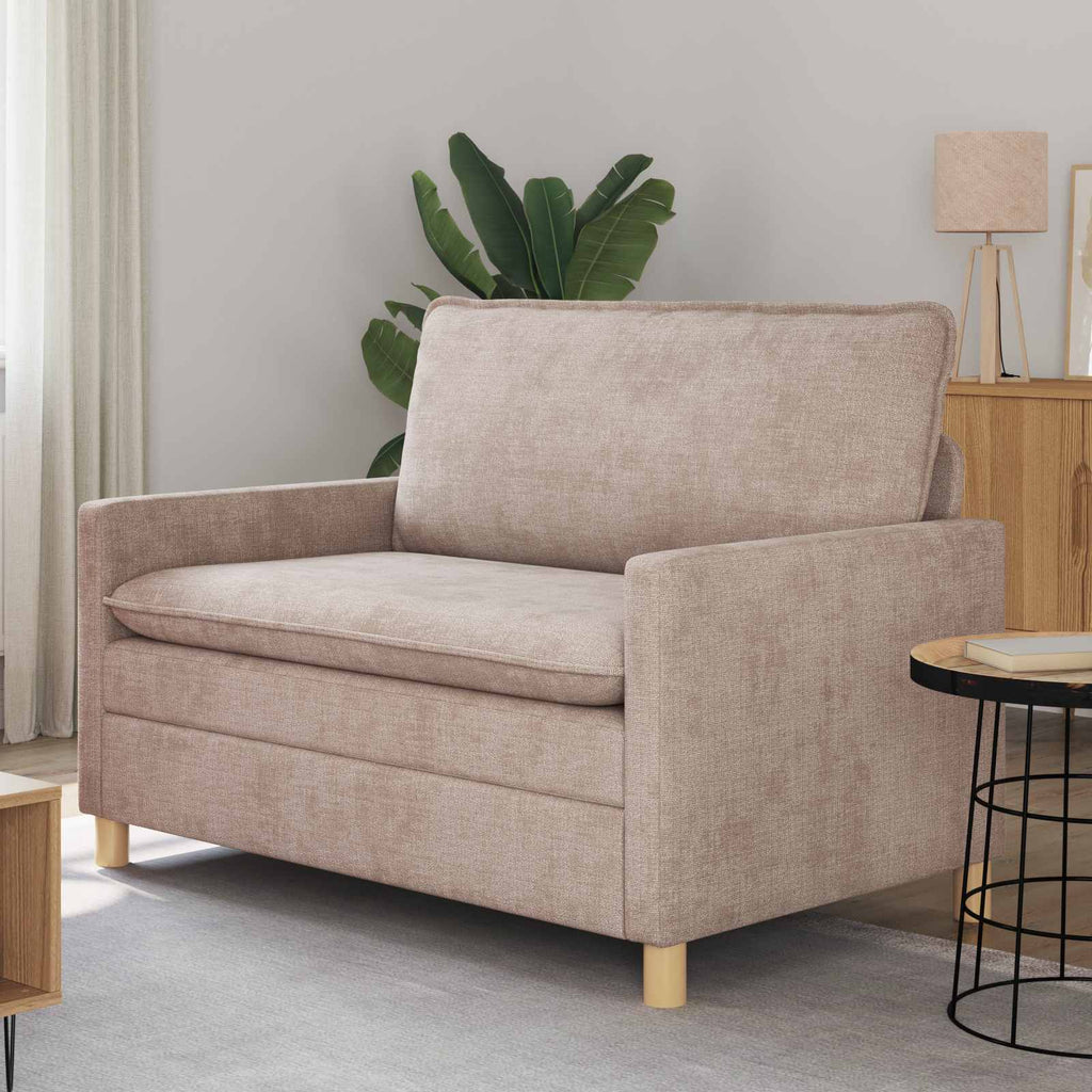 vidaXL Sofa Beżowy 126 x 81 x 87,5 cm Poliester
