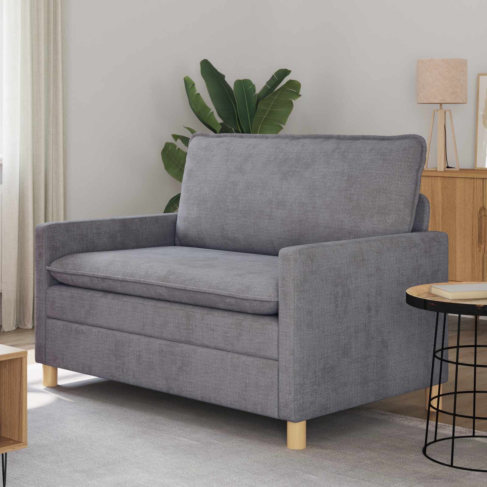 vidaXL Sofa jasnoszary 126 x 81 x 87,5 cm Poliester