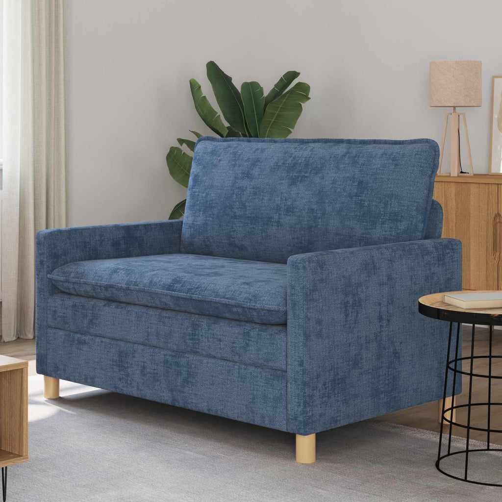 vidaXL Sofa niebieski 126 x 81 x 87,5 cm Poliester