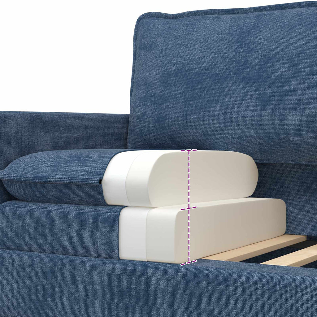 vidaXL Sofa niebieski 126 x 81 x 87,5 cm Poliester