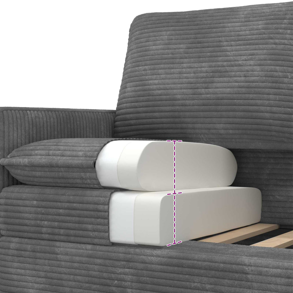 vidaXL Sofa jasnoszary 126 x 81 x 87,5 cm Poliester