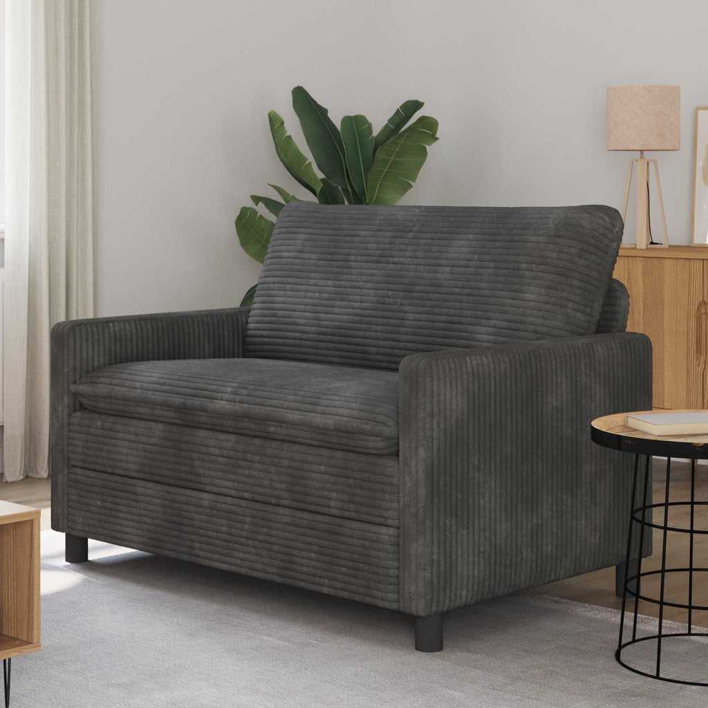 vidaXL Sofa ciemnoszary 126 x 81 x 87,5 cm Poliester
