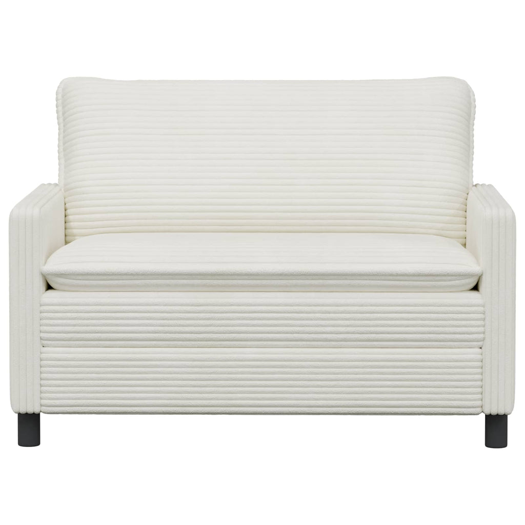 vidaXL Sofa kremowy 126 x 81 x 87,5 cm Poliester