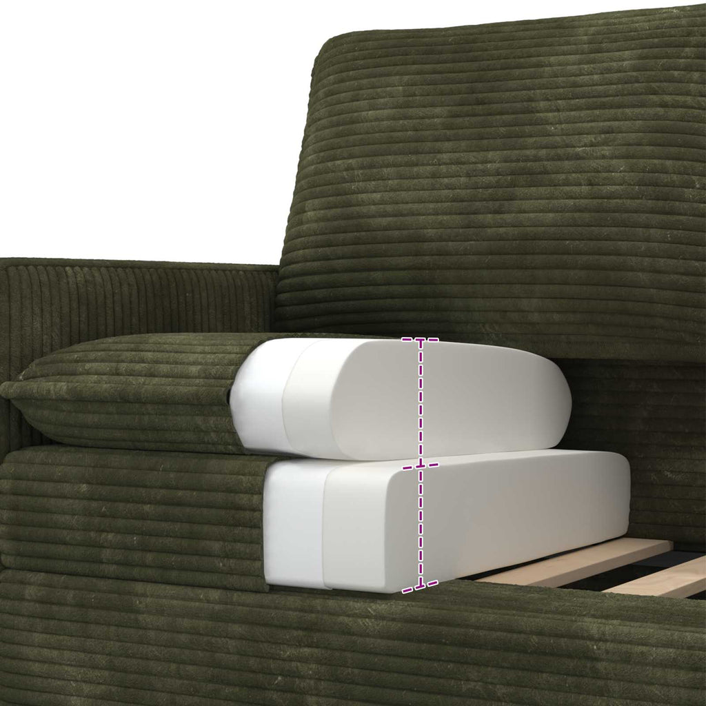 vidaXL Sofa zielony 126 x 81 x 87,5 cm Poliester