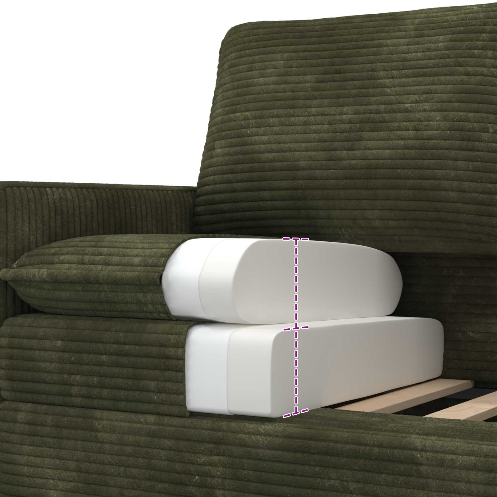 vidaXL Sofa zielony 126 x 81 x 87,5 cm Poliester
