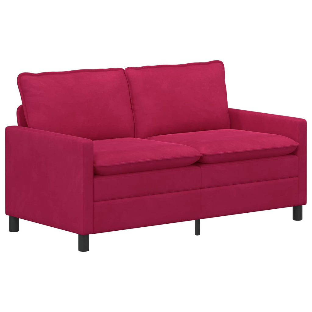 vidaXL Sofa Czerwone wino 156 x 81 x 87,5 cm Welur