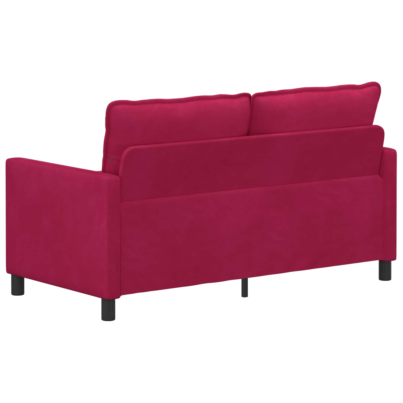 vidaXL Sofa Czerwone wino 156 x 81 x 87,5 cm Welur