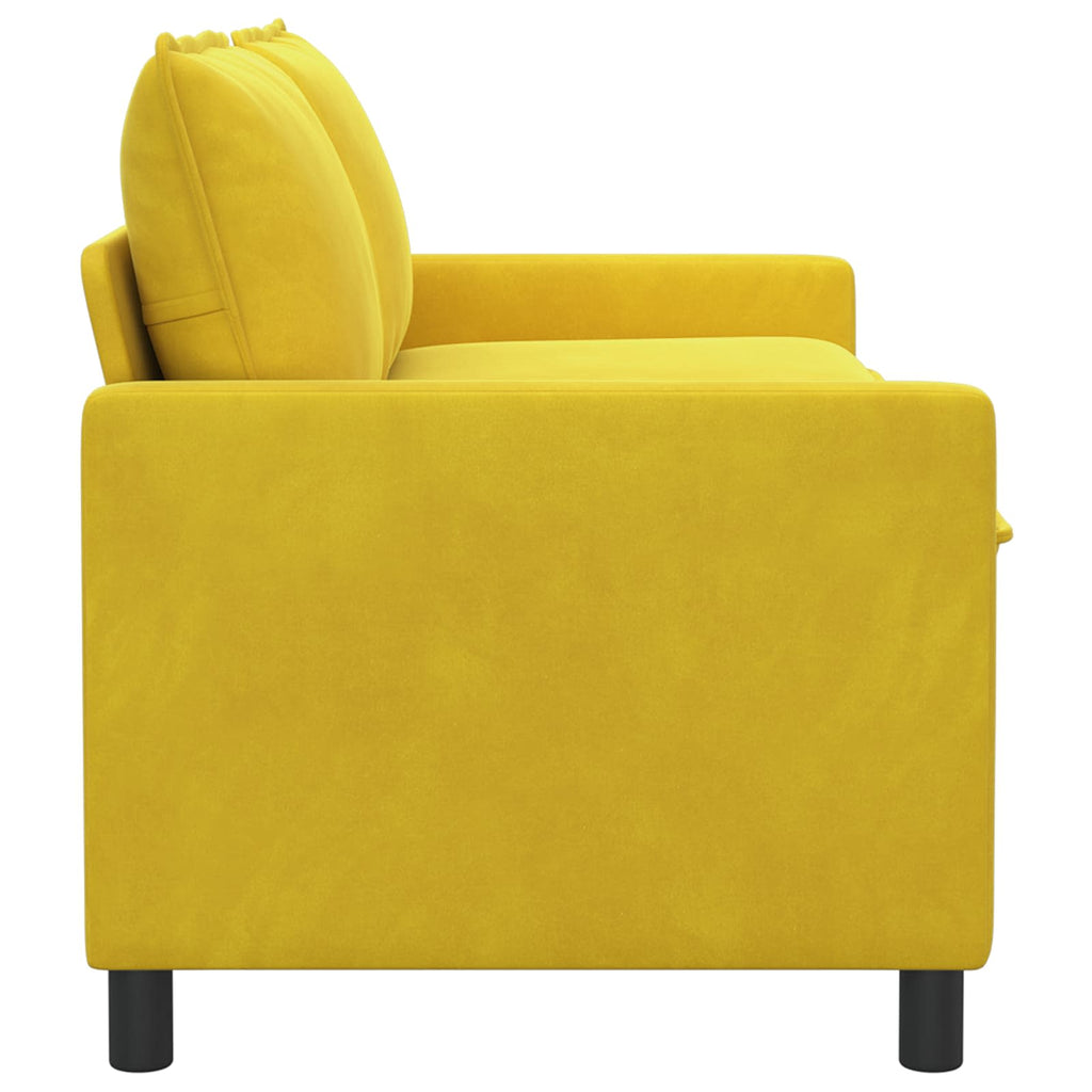 vidaXL Sofa żółty 156 x 81 x 87,5 cm Welur