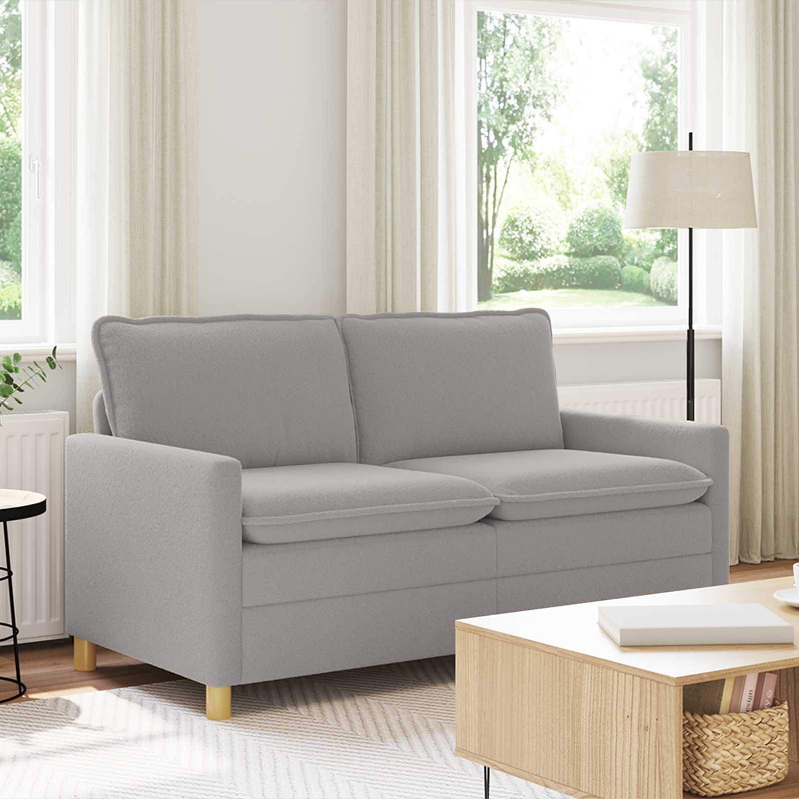 vidaXL Sofa jasnoszary 156 x 81 x 87,5 cm tkanina