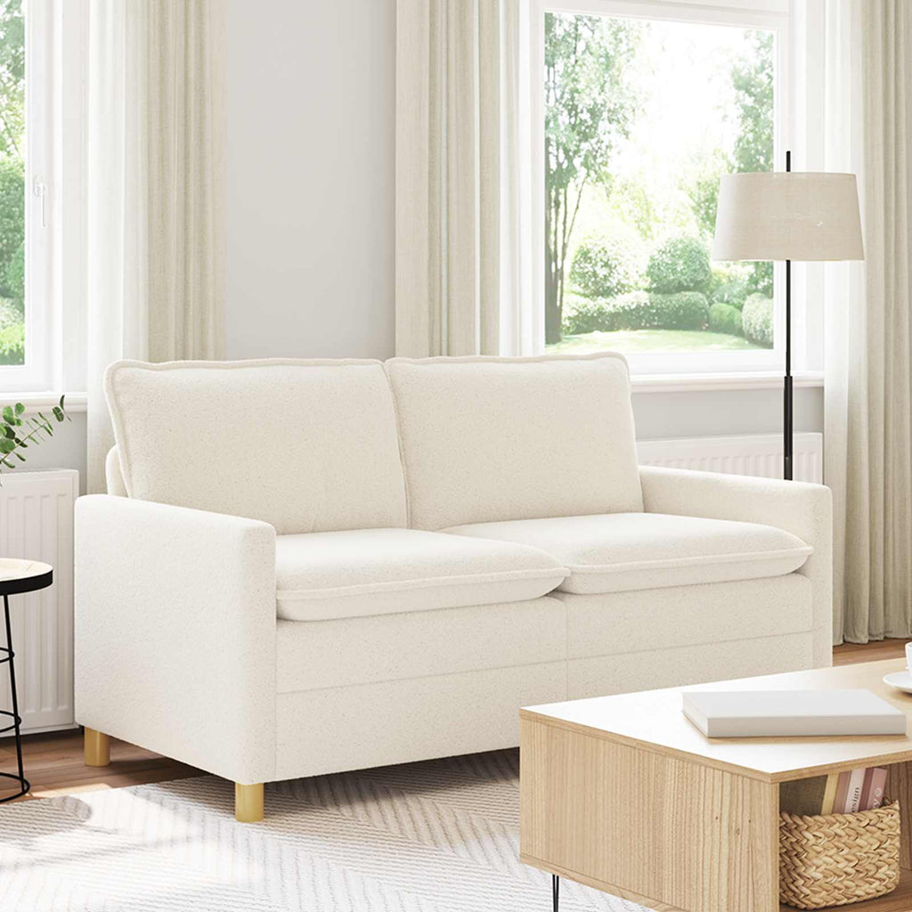 vidaXL Sofa kremowy 156 x 81 x 87,5 cm tkanina