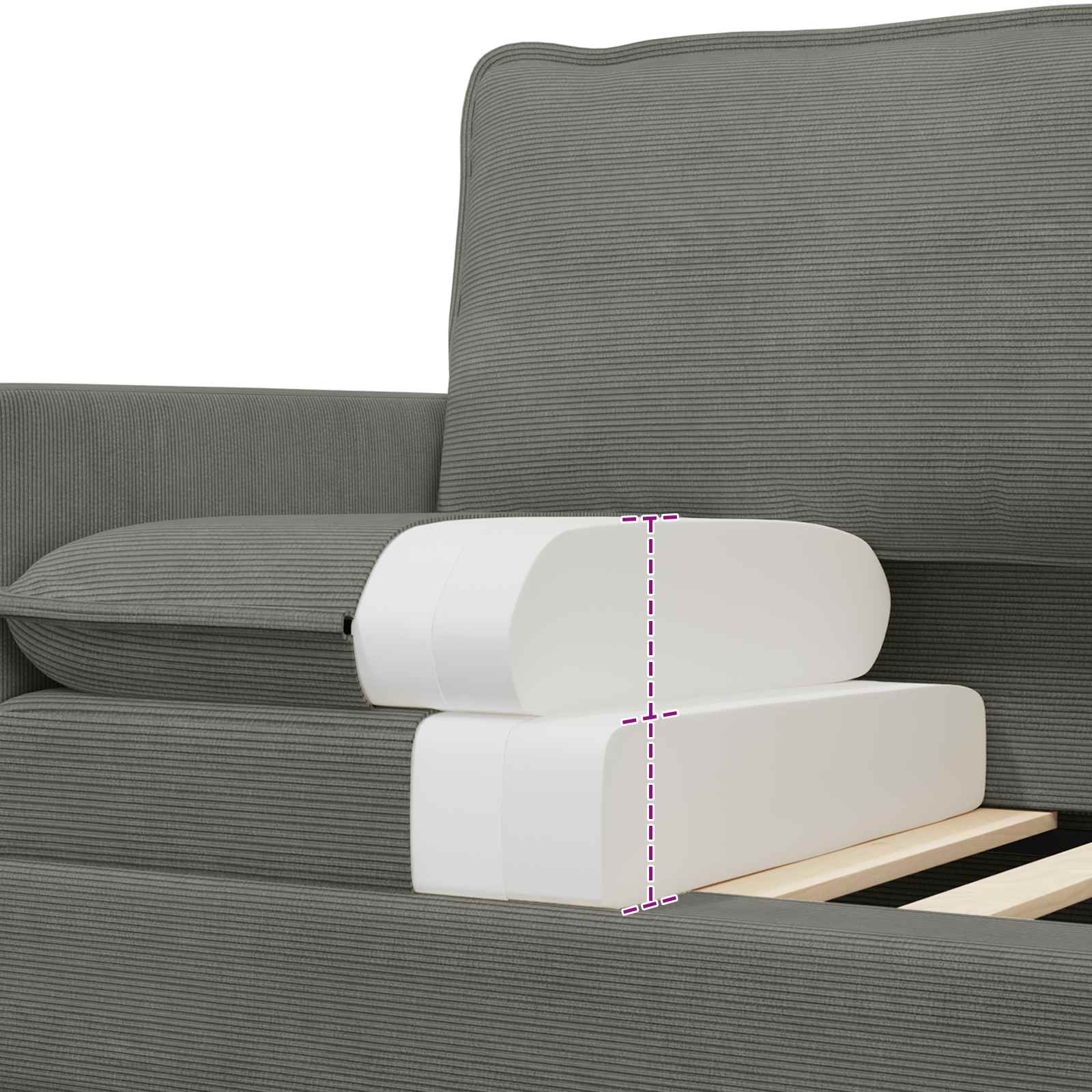 vidaXL Sofa jasnoszary 156 x 81 x 87,5 cm tkanina