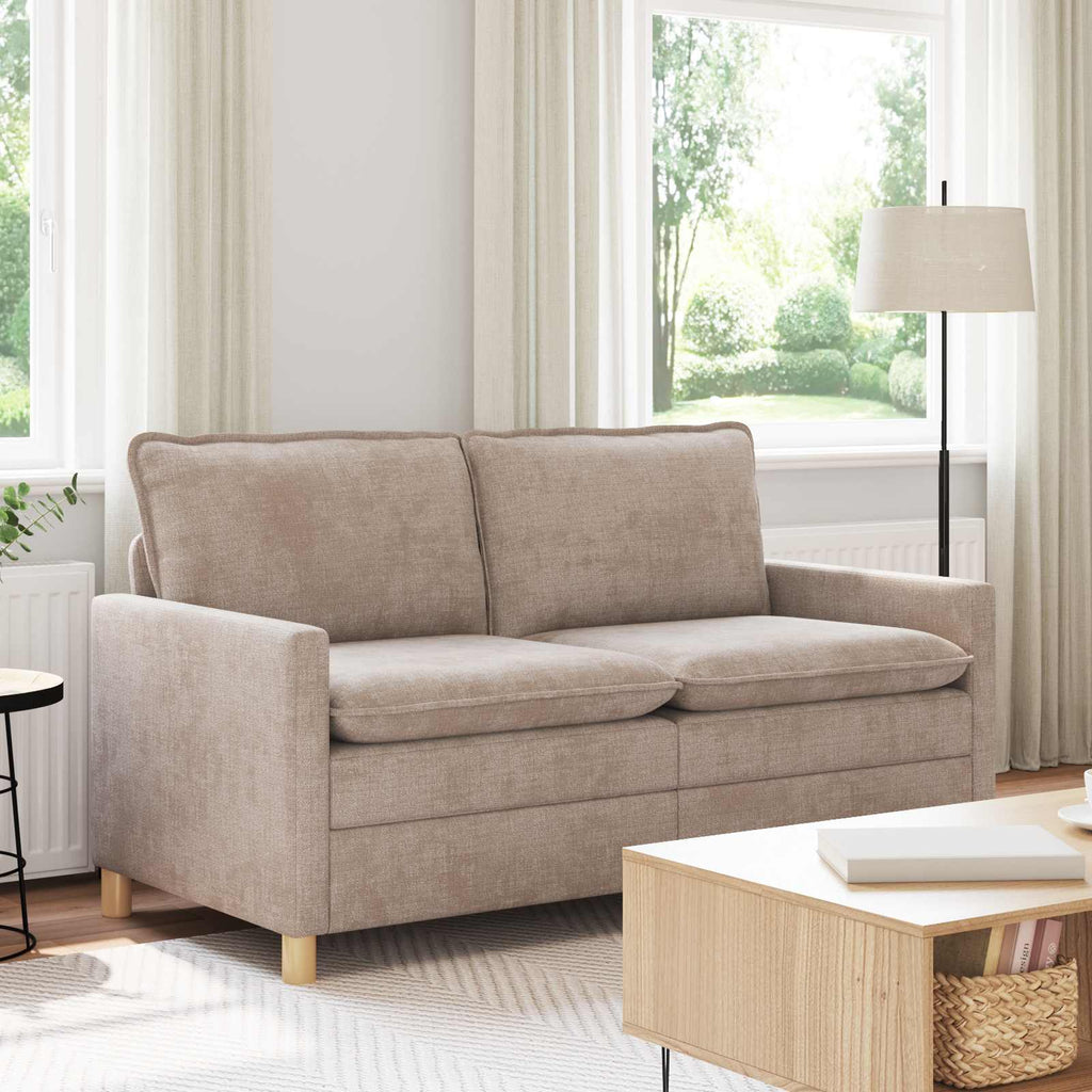 vidaXL Sofa Beżowy 156 x 81 x 87,5 cm Poliester