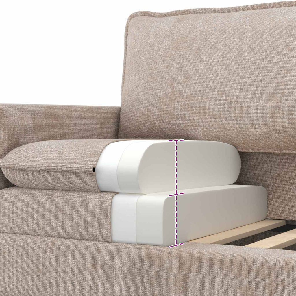 vidaXL Sofa Beżowy 156 x 81 x 87,5 cm Poliester