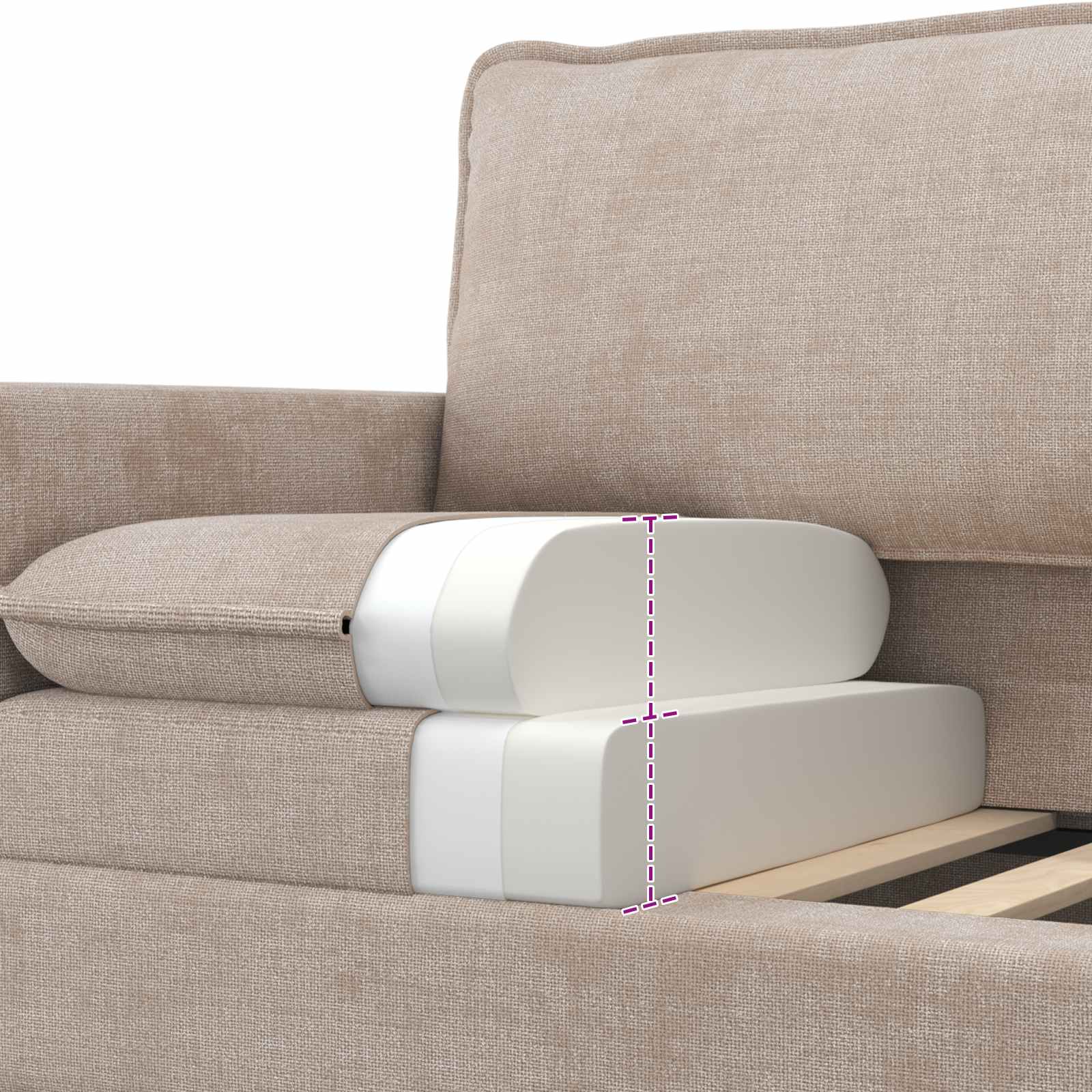 vidaXL Sofa Beżowy 156 x 81 x 87,5 cm Poliester