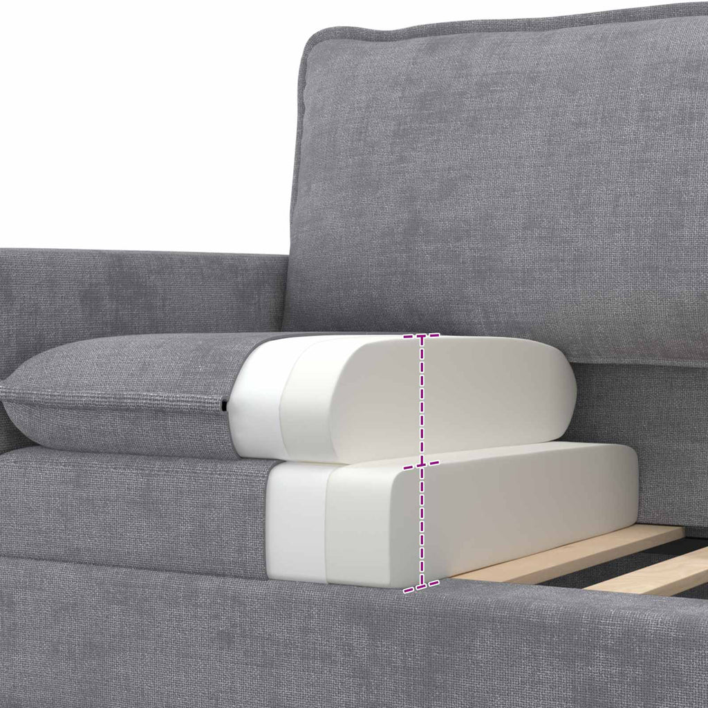 vidaXL Sofa jasnoszary 156 x 81 x 87,5 cm Poliester