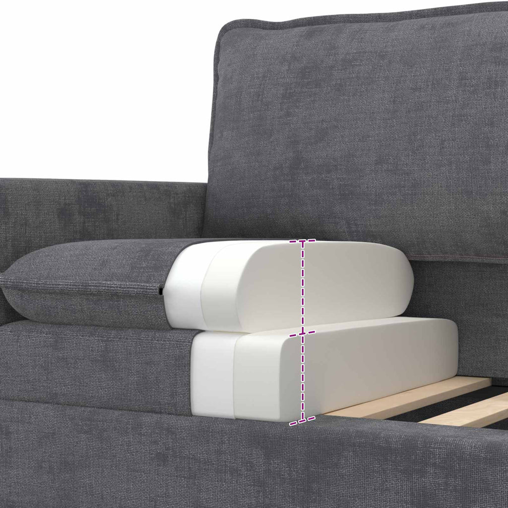 vidaXL Sofa ciemnoszary 156 x 81 x 87,5 cm Poliester