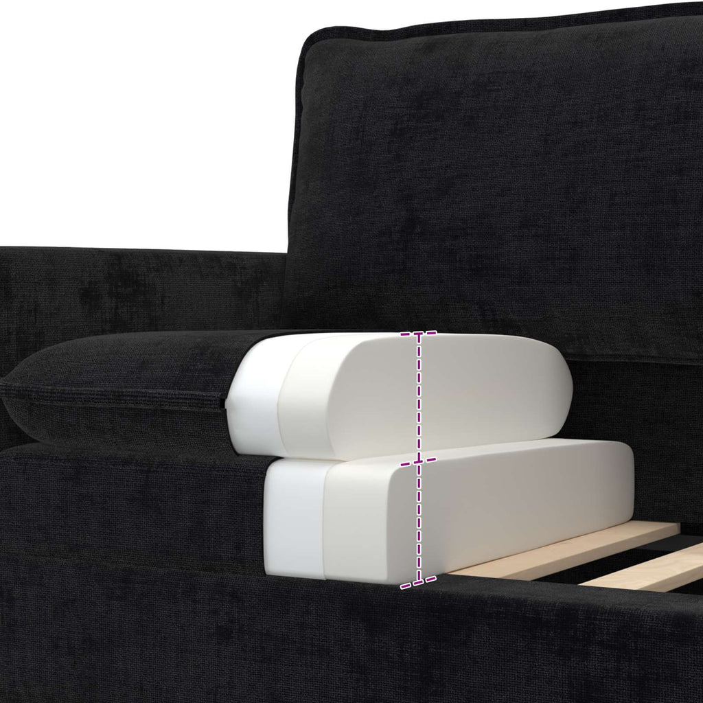 vidaXL Sofa Czarny 156 x 81 x 87,5 cm Poliester