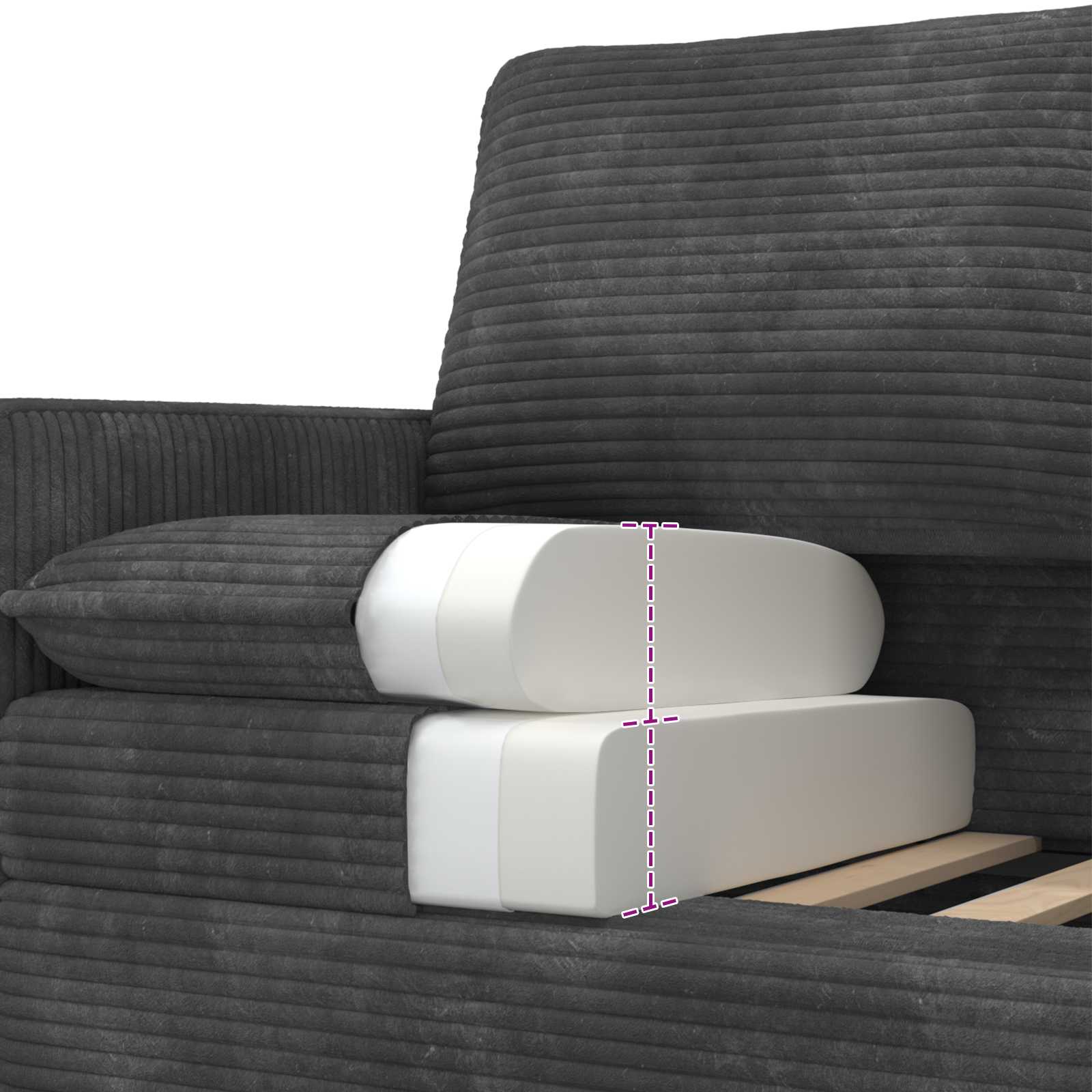 vidaXL Sofa ciemnoszary 156 x 81 x 87,5 cm Poliester