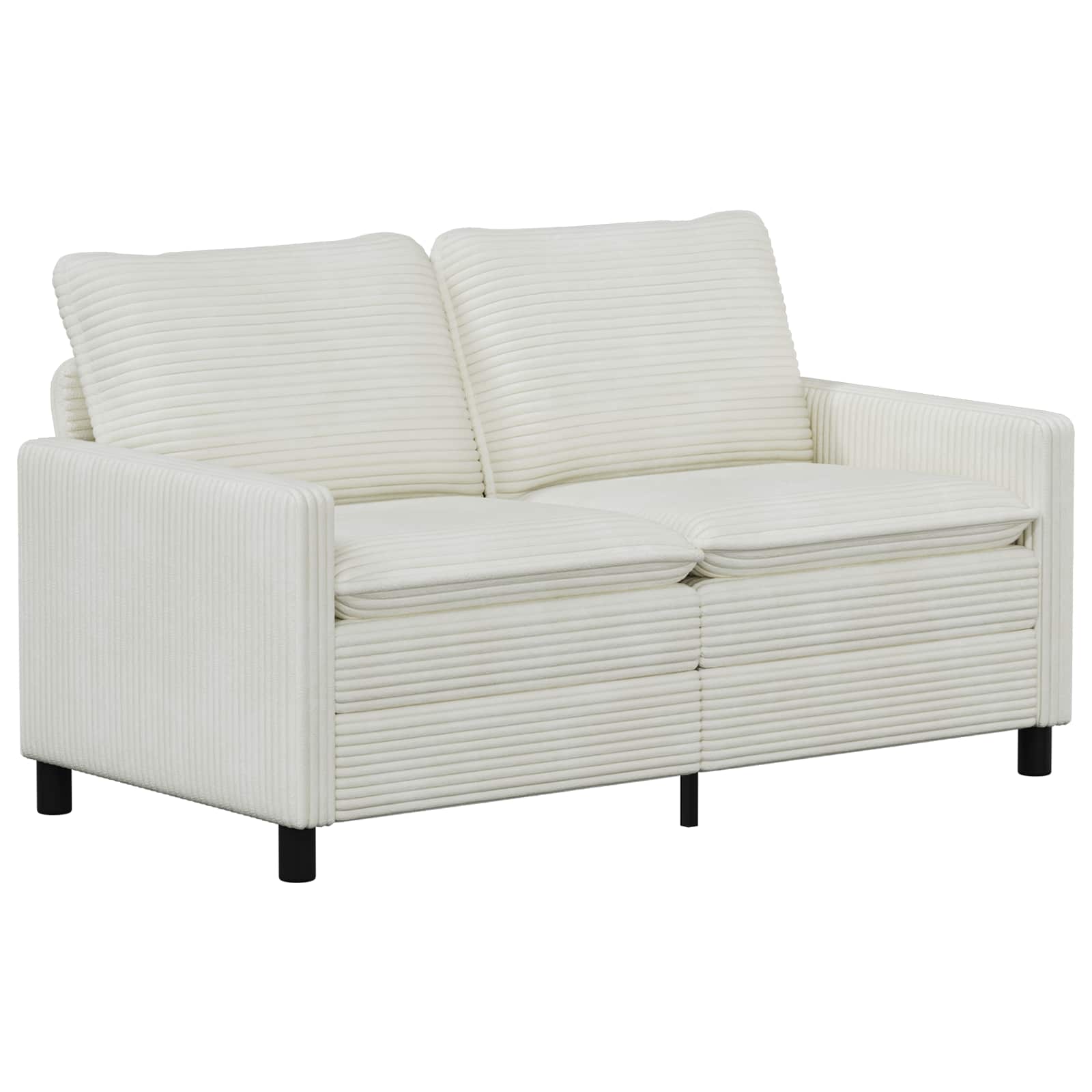vidaXL Sofa kremowy 156 x 81 x 87,5 cm Poliester
