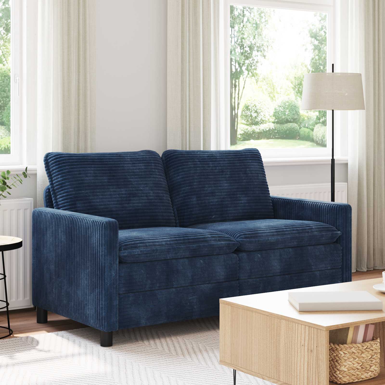 vidaXL Sofa Granatowy 156 x 81 x 87,5 cm Poliester