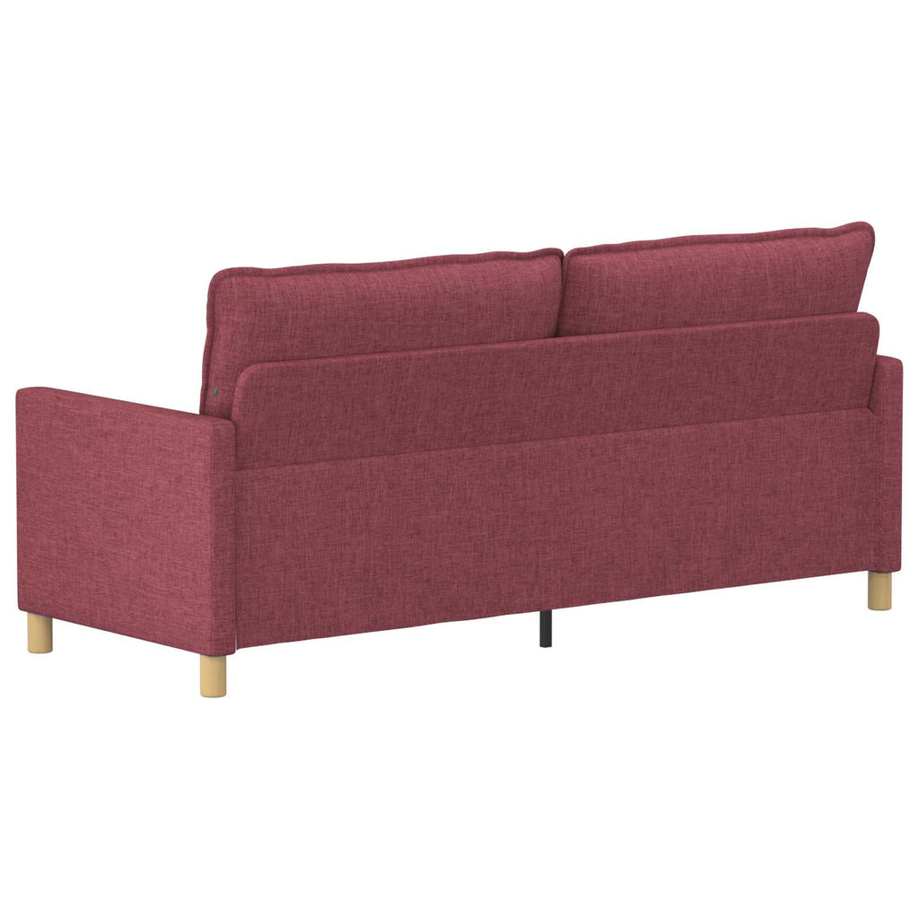 vidaXL Sofa Czerwone wino 196 x 81 x 87,5 cm tkanina