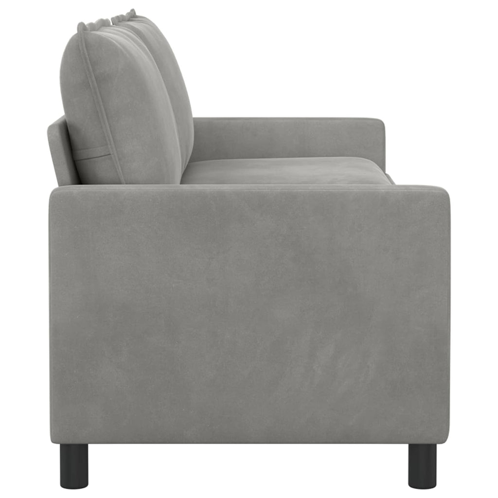 vidaXL Sofa jasnoszary 196 x 81 x 87,5 cm Welur