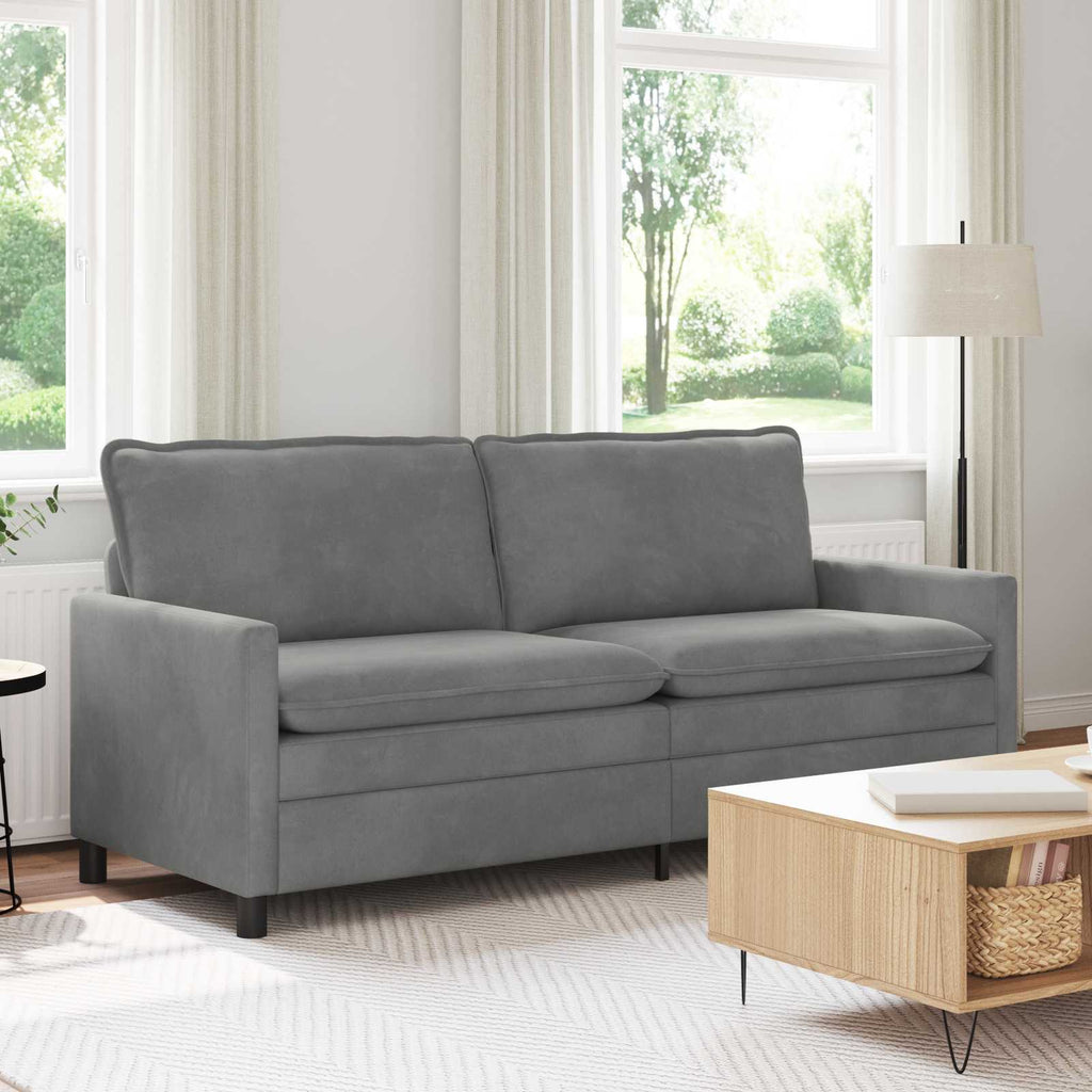 vidaXL Sofa ciemnoszary 196 x 81 x 87,5 cm Welur