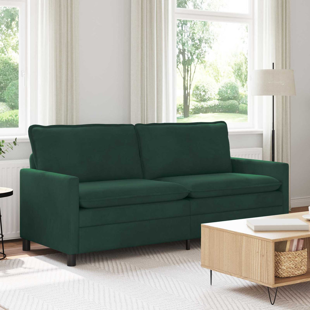 vidaXL Sofa Ciemnozielony 196 x 81 x 87,5 cm Welur