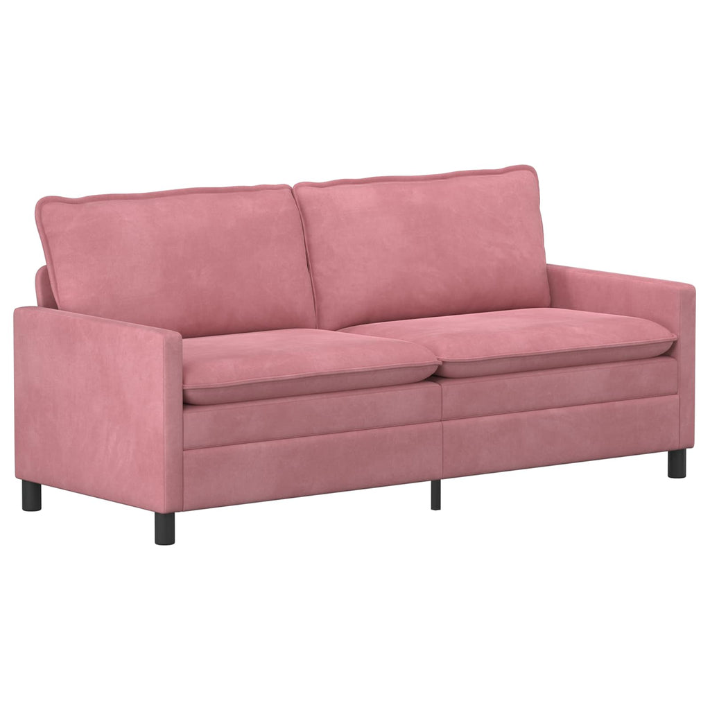 vidaXL Sofa różowy 196 x 81 x 87,5 cm Welur
