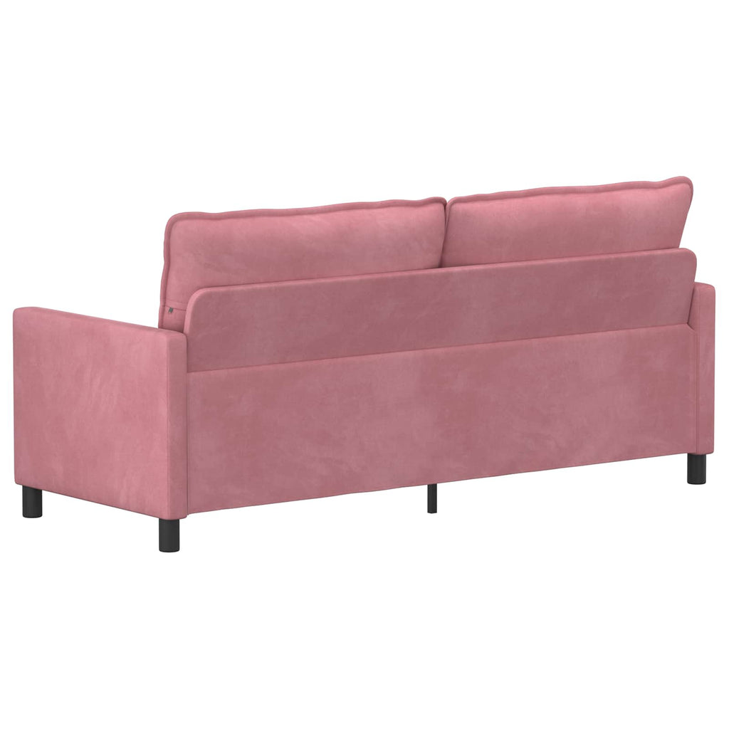 vidaXL Sofa różowy 196 x 81 x 87,5 cm Welur