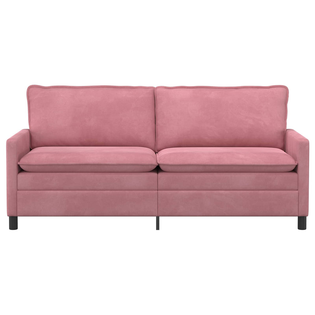 vidaXL Sofa różowy 196 x 81 x 87,5 cm Welur