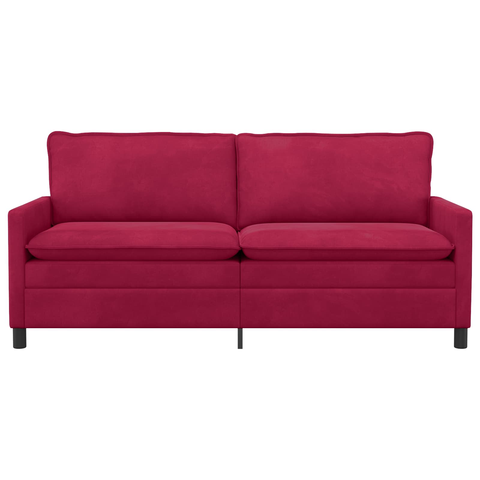 vidaXL Sofa Czerwone wino 196 x 81 x 87,5 cm Welur