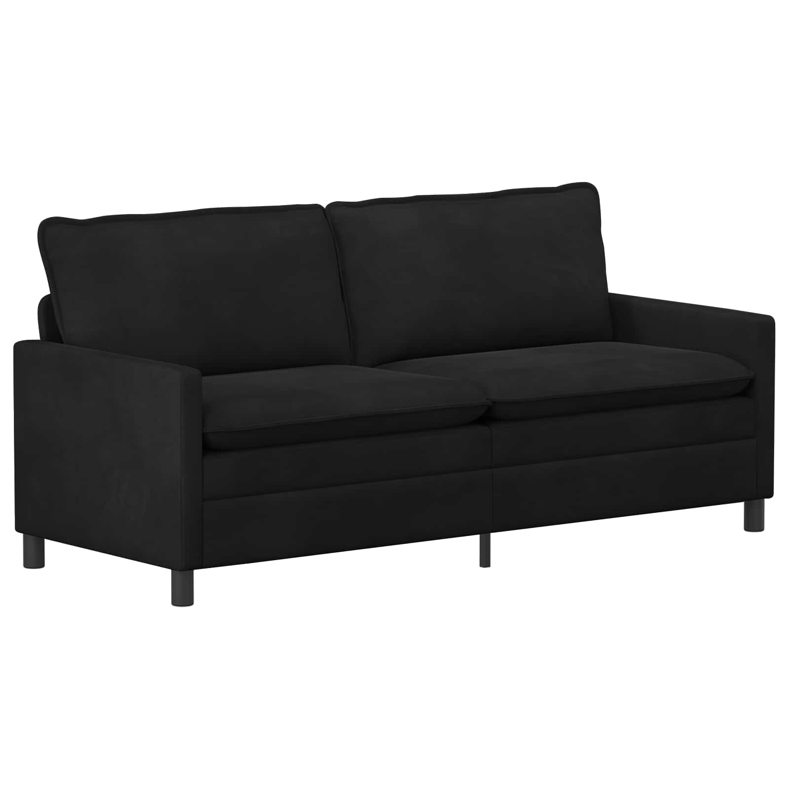 vidaXL Sofa Czarny 196 x 81 x 87,5 cm Welur