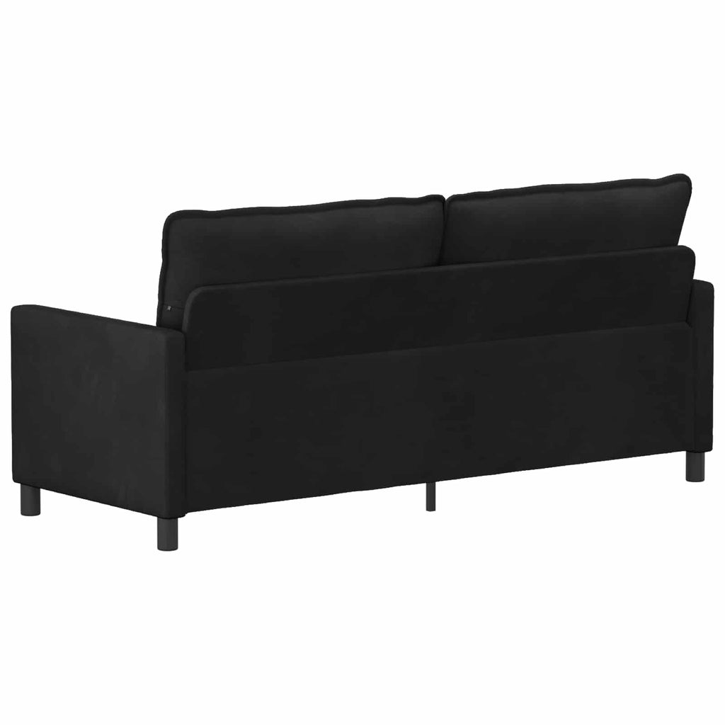 vidaXL Sofa Czarny 196 x 81 x 87,5 cm Welur