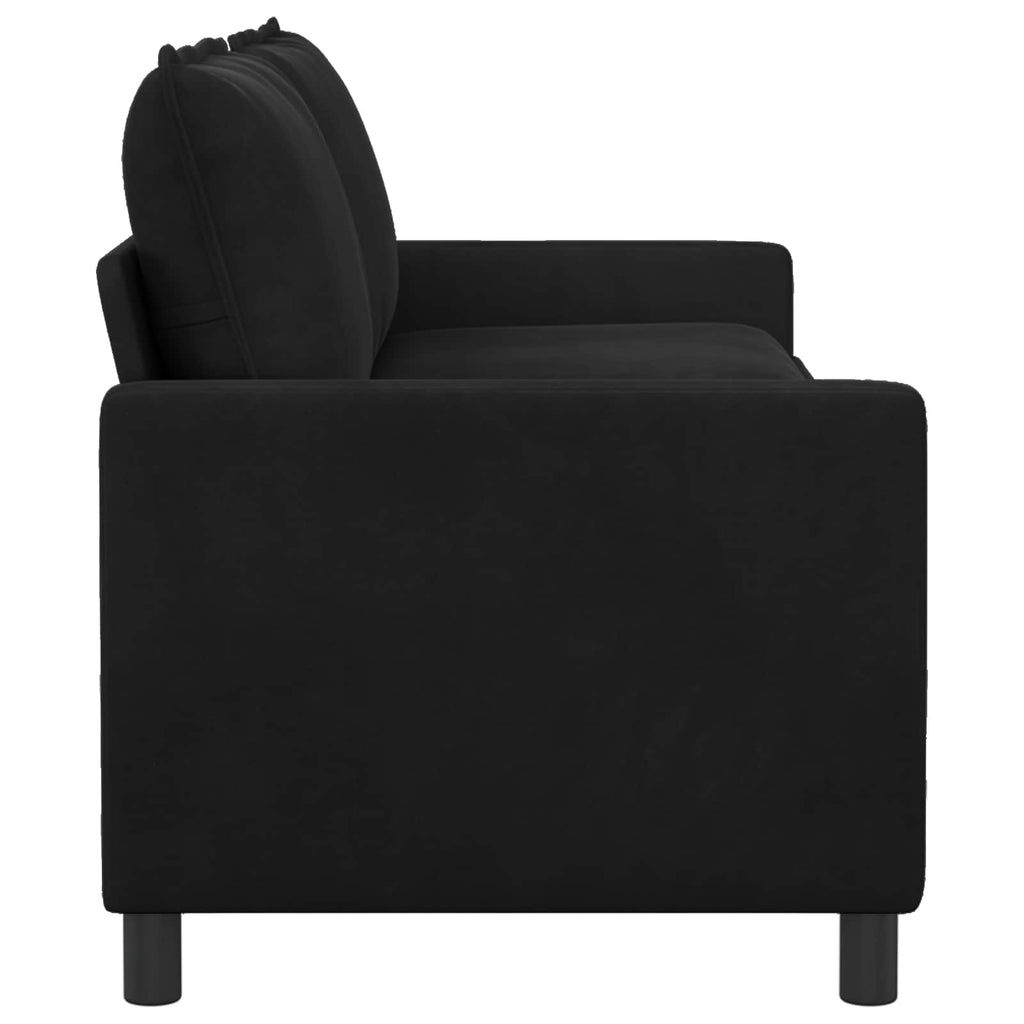 vidaXL Sofa Czarny 196 x 81 x 87,5 cm Welur