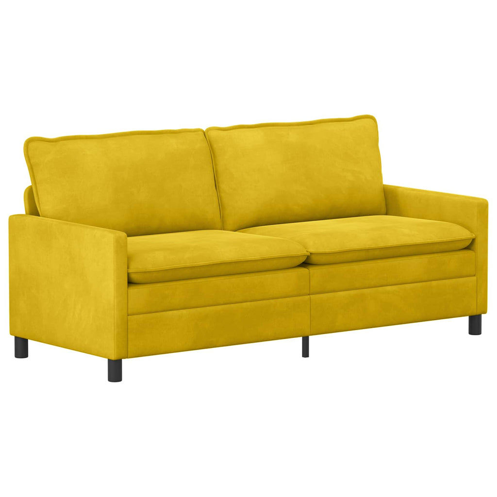 vidaXL Sofa żółty 196 x 81 x 87,5 cm Welur
