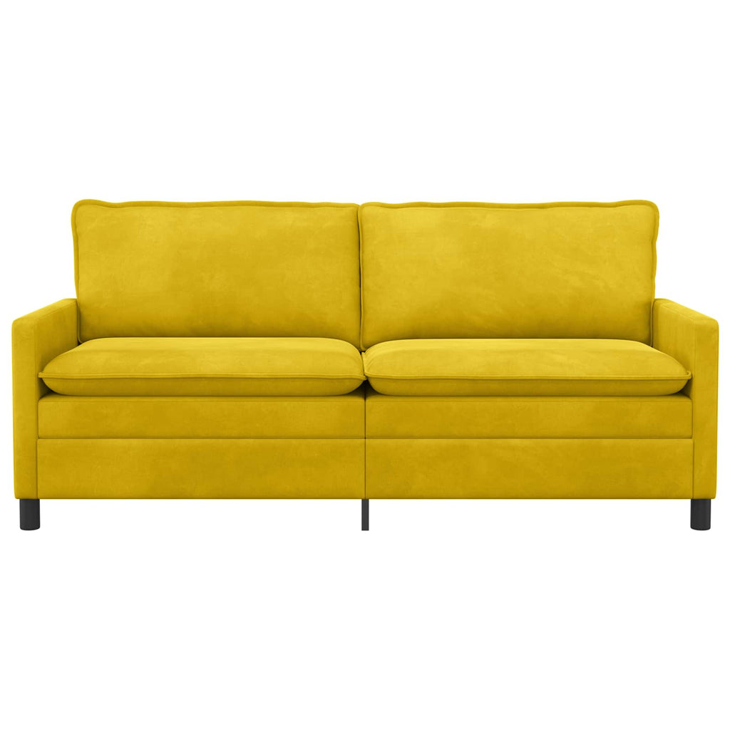 vidaXL Sofa żółty 196 x 81 x 87,5 cm Welur