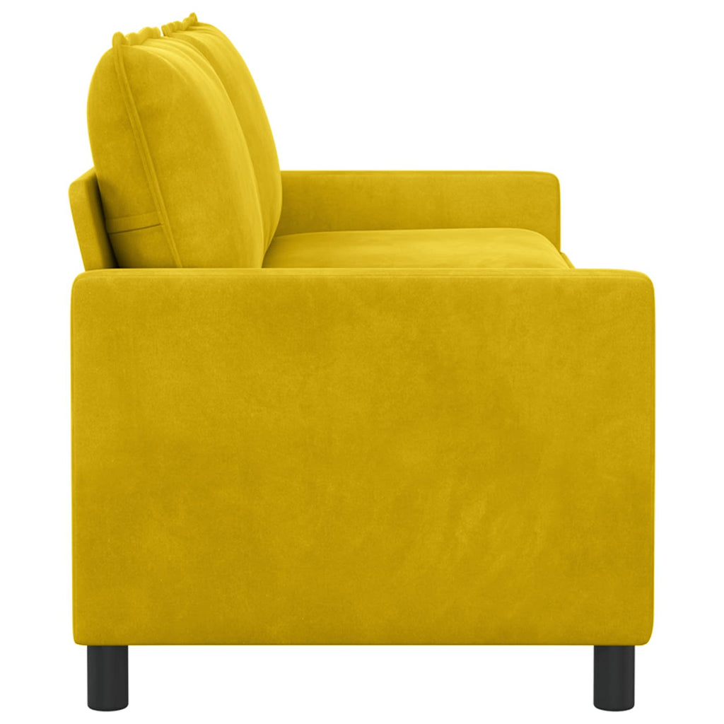 vidaXL Sofa żółty 196 x 81 x 87,5 cm Welur