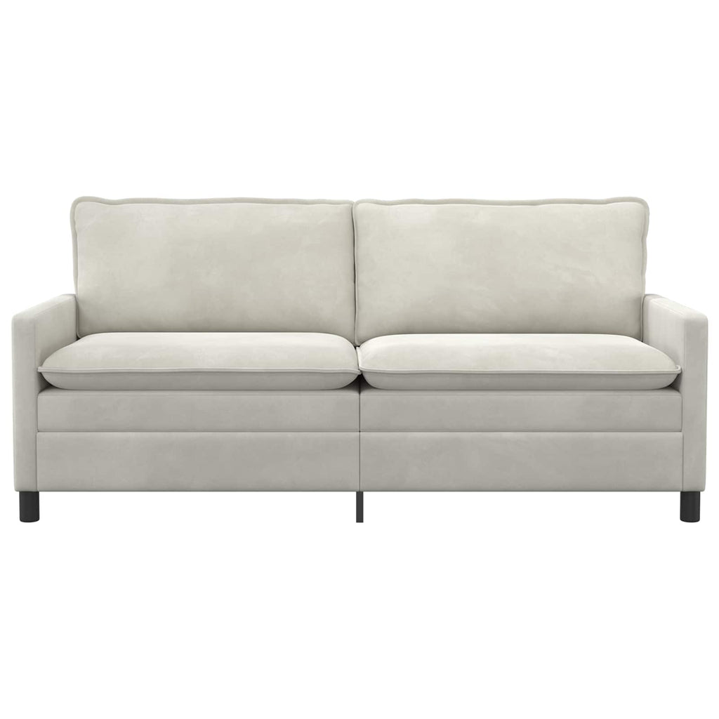 vidaXL Sofa kremowy 196 x 81 x 87,5 cm Welur